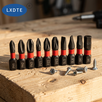 Embouts de tournevis magnétiques en acier S2 résistant aux chocs LXD, embouts Phillips Pozi à fente PH2 PZ2, embout hexagonal de 1/4 pouce