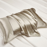Vente en gros de taie d'oreiller en satin de soie biologique, technique tissée de luxe 16 19 22 Momme pour usage domestique ou coffret cadeau