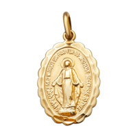 Collier pendentif personnalisé avec logo, médailles religieuses catholiques miraculeuses en métal, croix, charmes de Saint Benoît, Or et Argent