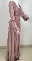 Nouvelle arrivée : robe abaya arabe en rayonne avec broderie en strass pour femmes