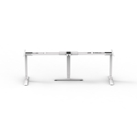 3ARF3 Bureau de direction électrique ergonomique en forme de L 3 pieds Mobilier moderne Table de bureau Bureau debout réglable en hauteur