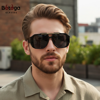 Lunettes de soleil rétro à double barre Bettega, mode européenne et américaine, pour la rue, pour hommes et femmes, protection UV