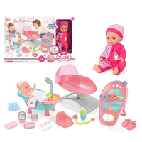 14 pouces 12 sons eau potable pipi Reborn fille Silicone bébé poupée semblant jouer jouets pour enfants filles poupées accessoires jouet