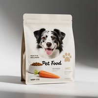 Sacs personnalisés thermoscellables en PE/VMPET/PE pour aliments pour animaux de compagnie, impression personnalisée, fond plat, pour friandises pour chiens et chats