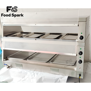 Vitrine chauffante électrique commerciale / Vitrine chauffante en verre incurvé Prix de gros d'<span class=keywords><strong>usine</strong></span> Frites Burgers <span class=keywords><strong>Poulet</strong></span> Commercial - Product Image 5