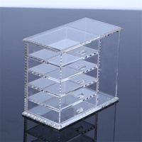 Boîte de rangement à bijoux autoportante en acrylique Art Déco personnalisée, multicouche, haute transparence, pour une visualisation claire, montage facile