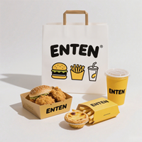 Cajas para Empacar Papas Fritas, Servicio de Empaque Personalizado con Logotipo para Alimentos, Pollo, Hamburguesas, con Contenedor de Papel para Llevar, Cajas Pequeñas para Alimentos