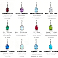 Pendentif classique en or massif 10K/14K/18K avec diamant de laboratoire, cadeau de fiançailles, diamant de naissance de janvier, ovale, tendance, pour pull