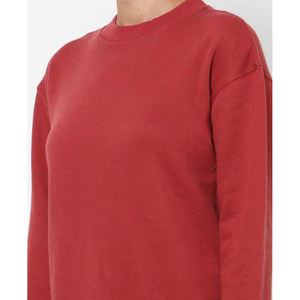 Sudadera informal de manga larga con cuello redondo para mujer tela de punto de colores sólidos a la moda para primavera Otoño Invierno - Product Image 2