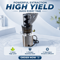 Newsaier 750W RVS Slow Juicer Machine Stille Werking 220V/110V voor Thuis en Commercieel Gebruik Fruit- en Groentesap