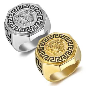 Ancient Greek Mythology Hip-hop Medusa Ring Sterling Silver