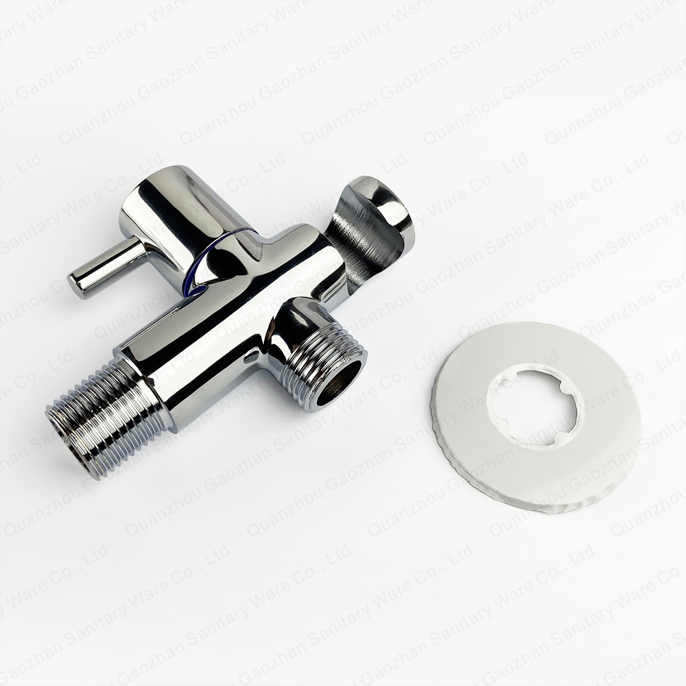 Chrome Toilet Angle Valve Three-Way Angle Stop Valve For Kitchen And