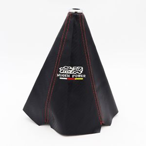 RALLART Gear <b>Shift</b> <b>Knob</b> Dust Cover Pu Leather Red Stitching Mitsubishi Manual Transmission Fit - Product Image 4