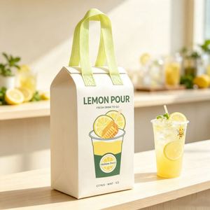 Sac isotherme jetable personnalisé en non-tissé avec feuille d'aluminium pour boissons chaudes/froides et aliments – Sacs de livraison et de transport - Product Image 1