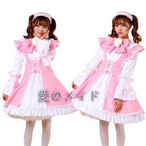 Classic Japanese Maid Costume Long Sleeve Cosplay Outfit Women's Anime Role Play Dress Polyester Spring 2023 - Product Image 3