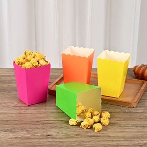 Empaque Personalizable para Palomitas de Maíz en Colores Brillantes con Diseño Cónico para Exhibición y Regalos - Product Image 5