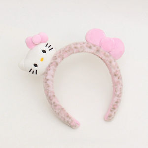 Cute Cat Leopard Print <strong>Headband</strong> Wide Hair Hoop Cartoon Hair Accessories for Washing Face and Taking Photos - Product Image 3