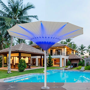 Vente en gros de <span class=keywords><strong>parasol</strong></span> LED tulipe de luxe avec base en marbre nouveau design moderne imperméable au vent pour la cour d'un hôtel mobilier de jardin - Product Image 5