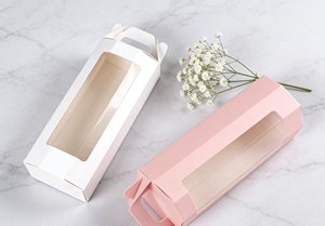 Caja de Regalo con Ventana, Fabricada con Cartón Blanco Grueso, Proceso de Formación de una Sola Pieza, Ventana Transparente de PVC, Laminación Mate, Grabado en Relieve - Product Image 2