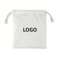 Sacs à cordon en toile de coton et lin naturels, écologiques, avec logo personnalisé, pour emballages cadeaux, bijoux, rangement