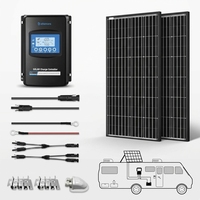 Panneau photovoltaïque cristallin tout noir de 160 watts, 165 watts, 170 watts, 175 watts, 182 mm, système de panneaux solaires de 20 kW