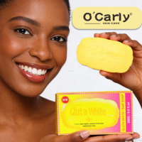 Savon Bio Nettoyant, Éclaircissant, Exfoliant, Hydratant et Protecteur Solaire au Glutathion et Vitamine E, 250g, pour Tous Types de Peau, Corps