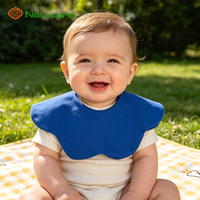 Bavoir bébé en coton double face, style coréen, doux, absorbant, respectueux de la peau, imperméable avec fermeture à bouton pour une absorption optimale