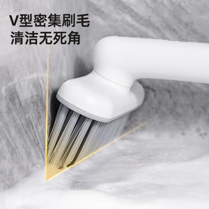EcoCo Multi Functional Crevice Cleaning Brush With Hard Bristles For Bathroom And Toilet Floors Rotating Small Brush For Tile - Product Image 3