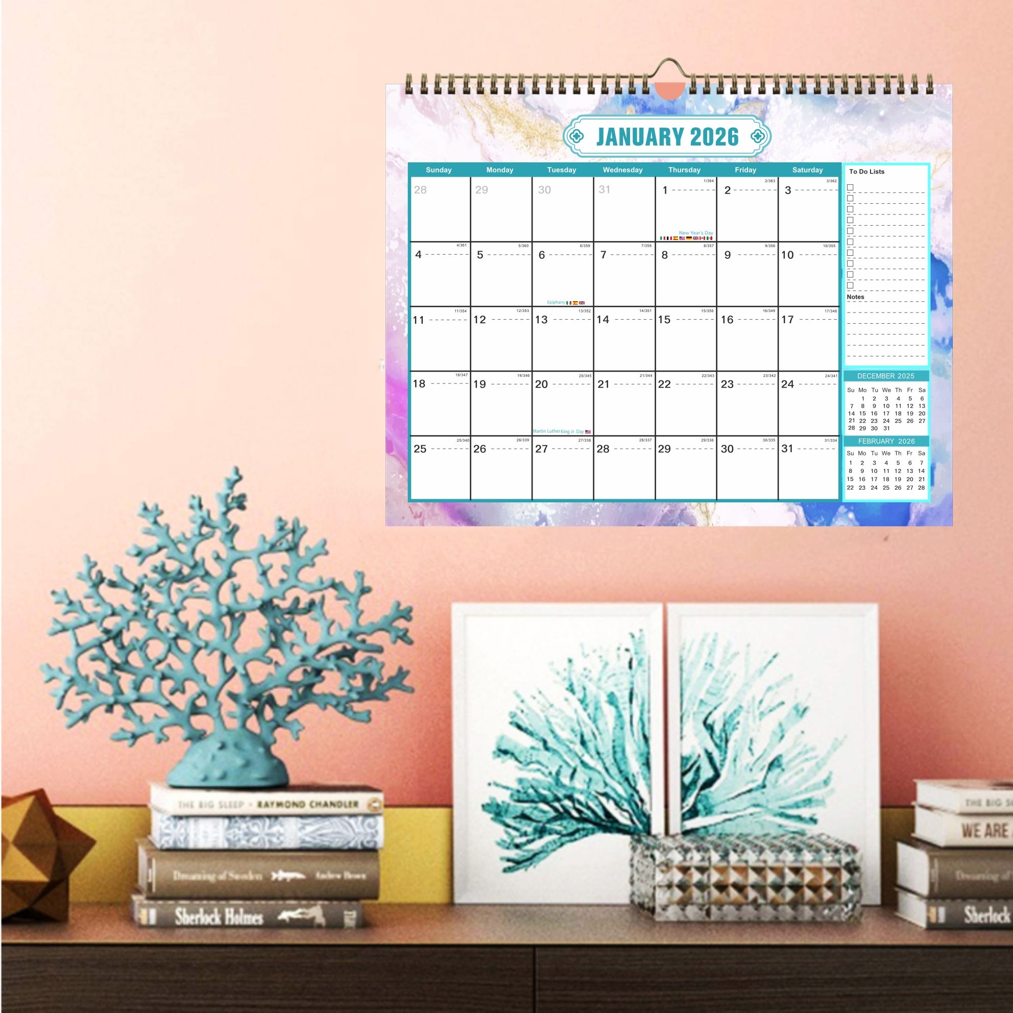 Calendar2 fixé au mur