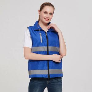 เสื้อกั๊กนิรภัยสำหรับทำงานฤดูร้อนคุณภาพสูง ป้องกันลม ระบายอากาศได้ดี ไซส์ใหญ่ ติดกระดุม แถบสะท้อนแสง - Product Image 3