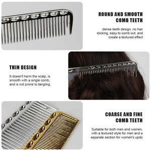 Spazio professionale in alluminio affusolato pettine per capelli da barbiere antistatico salone parrucchiere pettine taglio capelli - Product Image 4