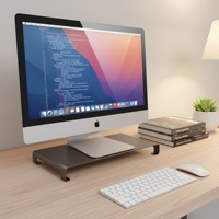 Support de moniteur en aluminium haut de gamme personnalisé pour moniteurs PC, ordinateurs portables, structure solide unibody, traitement anodisé, haut de gamme