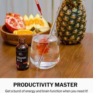 Gotas de <span class=keywords><strong>Vitamina</strong></span> <span class=keywords><strong>B12</strong></span> Liposomal Vegana OEM ODM, <span class=keywords><strong>5000</strong></span> <span class=keywords><strong>MCG</strong></span> Metilcobalamina para Adultos, 60 ml, Líquido <span class=keywords><strong>Sublingual</strong></span>, Potenciador del Estado de Ánimo y la Energía - Product Image 2