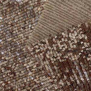 Tela de encaje de lentejuelas 3d para vestido de niños, tejido de poliéster elástico, bordado superdenso, brillante, dorado, 3mm - Product Image 4