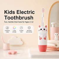 Luxsmile Luxury 2026 Grosir Baru Label Pribadi Desain Kartun Oem Sikat Gigi Elektrik Anak Baterai