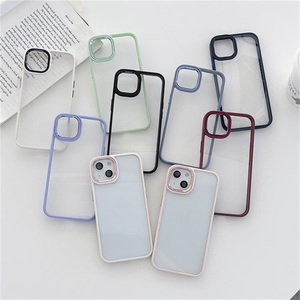 Étui de téléphone transparent avec protection d'objectif en métal pour <span class=keywords><strong>iPhone</strong></span> 14 13 Pro Max 12 <span class=keywords><strong>11</strong></span> 15 16 7 Plus, <span class=keywords><strong>coque</strong></span> antichoc en TPU - Product Image 5