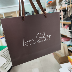 <b>Brown</b> Luxury Gift Paper Bag Custom Printing Logo Various Color Wholesale Paper Shopping Bags With Handle for Small Business - Product Image 5