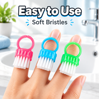 1PC Brosse de nettoyage pour nail art, mini-brosse à doigts en plastique à poils durs, outil multifonctionnel pour le nettoyage des perles de nail art et des claviers