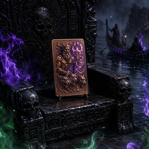 Pièce de défi commémorative personnalisée en cuivre fin .999, 1 oz, avec relief 3D du Seigneur des Enfers Hades, thème mythologie grecque antique - Product Image 1