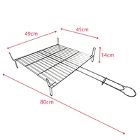 Panier de barbecue surélevé résistant aux hautes températures, grand panier de cuisson portable avec longue poignée