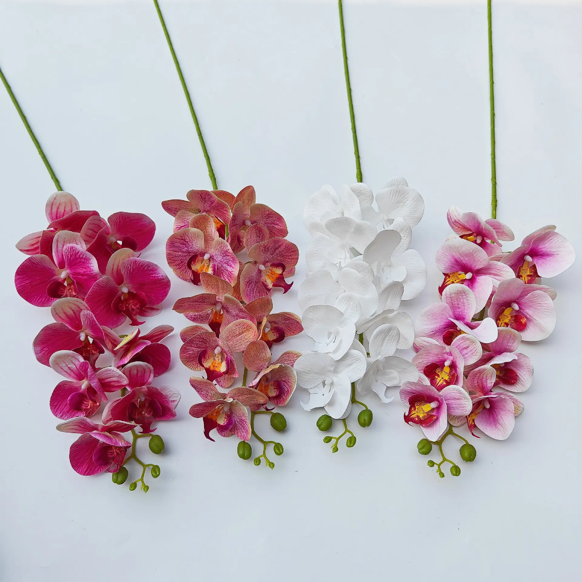 Grandes Flores Artificiais Orquídeas Real Sentir Phalaenopsis Flores em Massa para Casamento Festa Festiva Home Office Decoração