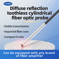 Sonde de détection à fibre optique à réflexion diffuse sans dents, cylindrique, FUWEI FWRS-1220-Q, amplificateur de fibre optique