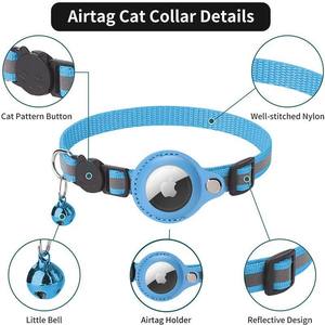 Collar de Gato Ajustable de Lujo, de Poliéster Suave y Ecológico, con Cierre de Hebilla, Soporte Reflectante para Airtag, Accesorio para Mascotas en Oferta - Product Image 4