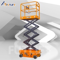 Plateforme élévatrice à ciseaux en métal antirouille de qualité extérieure, capacité 300 kg, hauteur de levage 5 m, propulsion hydraulique à batterie, mécanisme mobile
