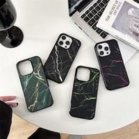 Coque de téléphone en marbre pour iPhone 17 16 15 14 13 12 Pro Max 11, étui de protection souple + PC de luxe