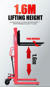 工場直販価格 2トン 手動フォークリフト 油圧式手動パレットハンドリフトスタッカー - Product Image 6