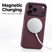 Coque de téléphone magnétique C0524 avec protection d'appareil photo et motifs texturés en fibre de carbone pour iPhone 16 15 14 13 12 11 18 Pro Max 17 Air