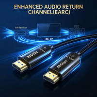 Câble HDMI AOC 8K 48 Gbps 60 Hz EARC, câble optique actif plaqué or, alliage de zinc, gaine TPE, longue distance