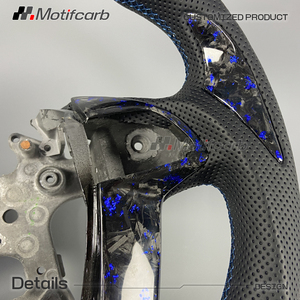 Volante LED de fibra de carbono forjado azul personalizado para Honda Accord 8ª generación EX EX-L LX-P Sedán 2008-2012 - Product Image 4