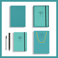 Carnet personnalisé avec logo imprimé, couverture rigide en cuir PU A5, pages mélangées, journal personnalisé pour les affaires